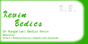 kevin bedics business card